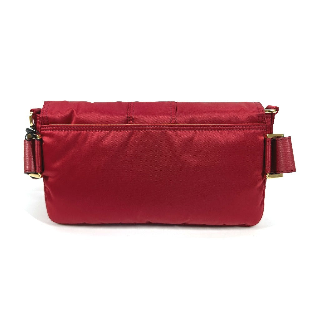 FENDI 7VA472 ポーター PORTER コラボ バケットバッグ 2WAYバッグ カバン 斜め掛け フラップ ポシェット ショルダーバッグ ナイロン レディース レッド - brandshop-reference