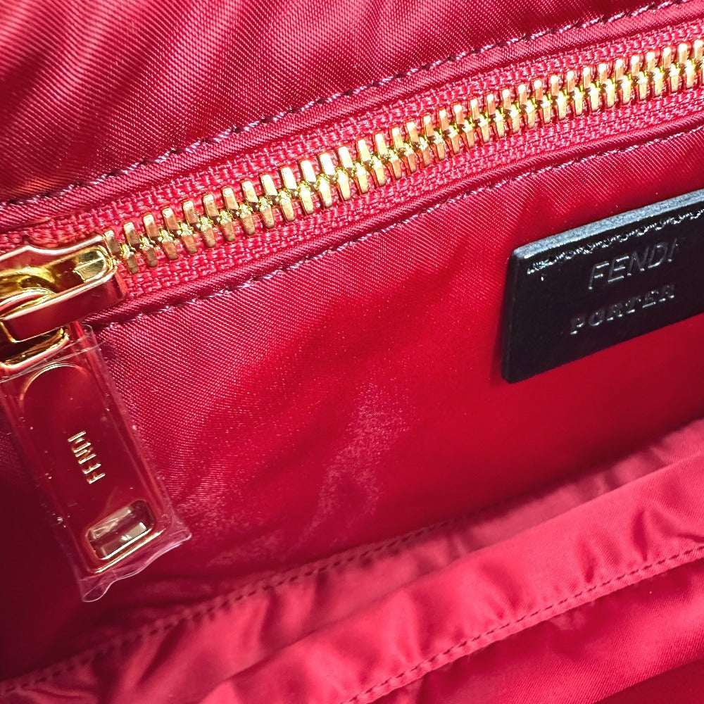 FENDI 7VA472 ポーター PORTER コラボ バケットバッグ 2WAYバッグ カバン 斜め掛け フラップ ポシェット ショルダーバッグ ナイロン レディース レッド - brandshop-reference