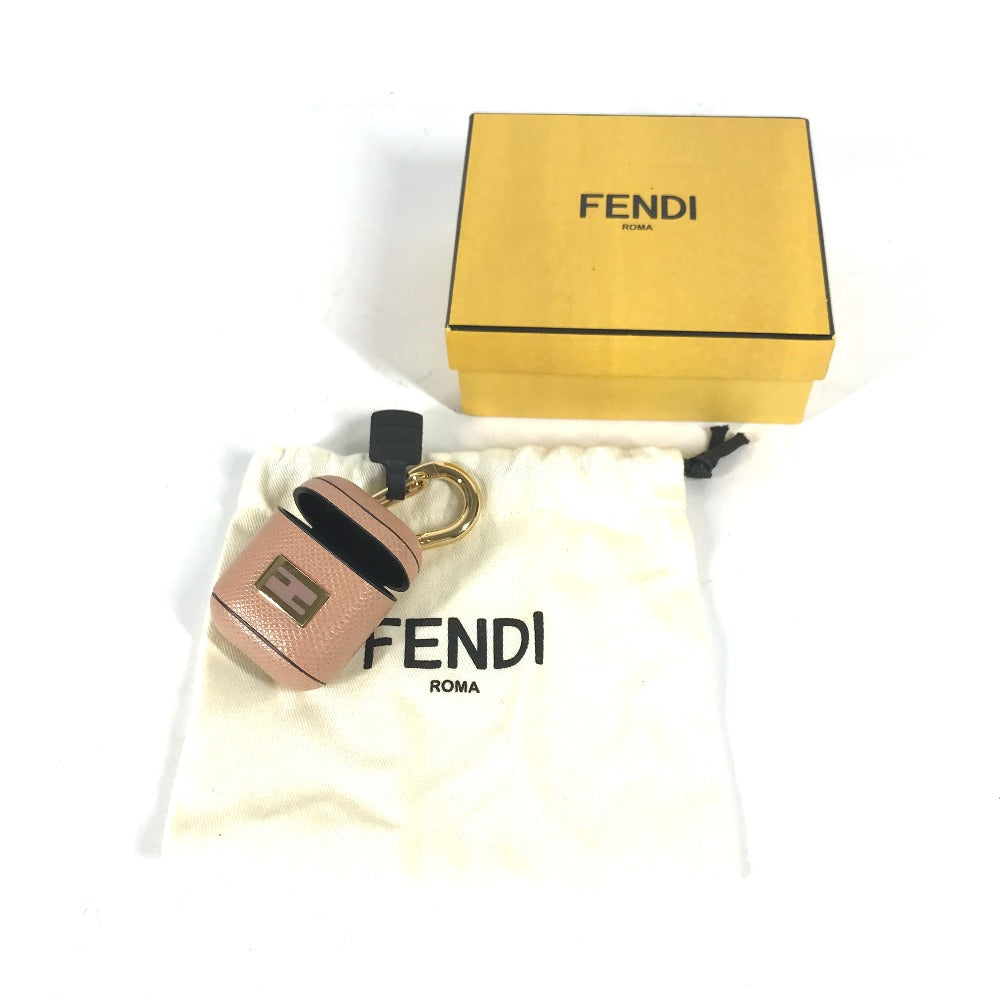 FENDI airpods ロゴ エアポッズケース イヤホンケース イヤフォンケース レザー レディース ベージュ