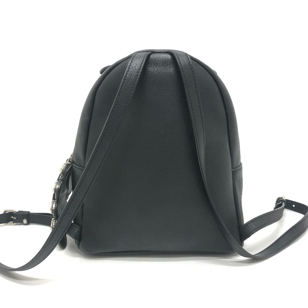 FENDI 8BZ036 Visible Bijou Backpack Rucksack Bag Rucksack Leather Women's Black