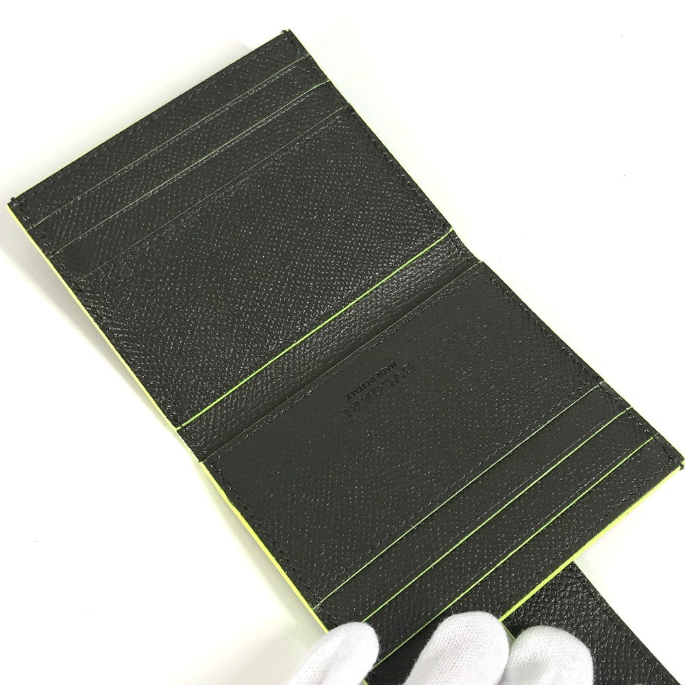 BVLGARI フラグメント fragment ロゴ マルチケース 名刺入れ パスケース カードケース レザー メンズ グレー - brandshop-reference