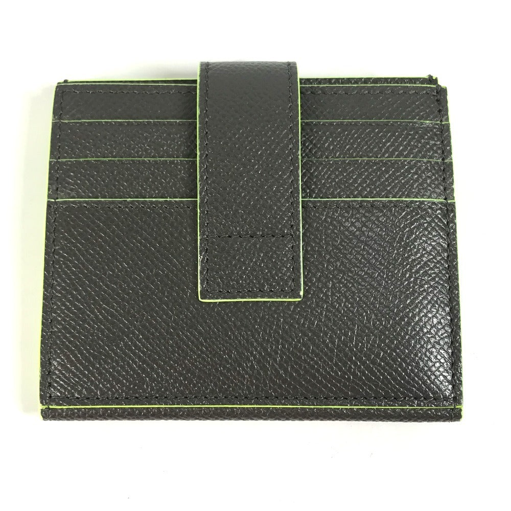 BVLGARI フラグメント fragment ロゴ マルチケース 名刺入れ パスケース カードケース レザー メンズ グレー - brandshop-reference