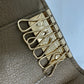 BVLGARI 6-ring double-ring key case, leather, men's, brown