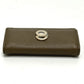 BVLGARI 6-ring double-ring key case, leather, men's, brown