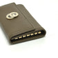 BVLGARI 6-ring double-ring key case, leather, men's, brown