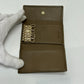 BVLGARI 6-ring double-ring key case, leather, men's, brown