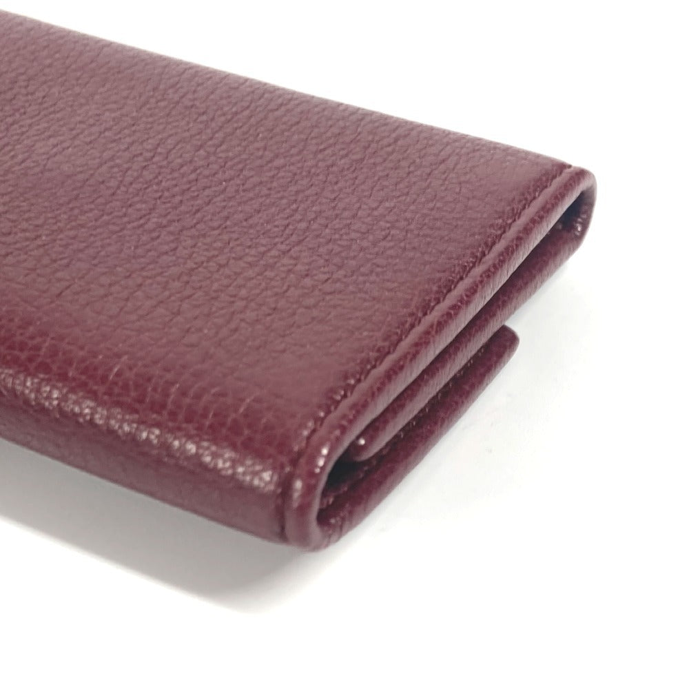 BVLGARI ロゴ 6連 鍵 6P キーケース レザー ユニセックス レッド系 - brandshop-reference