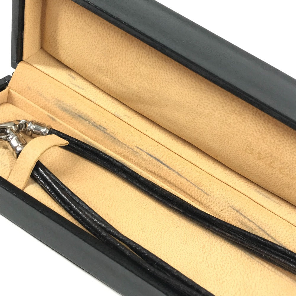 BVLGARI K18 金 18K トンドサン ダイヤモンド 5連チョーカー 5連 レザー 革 アクセサリー ジュエリー ネックレス Au750 ユニセックス シルバー