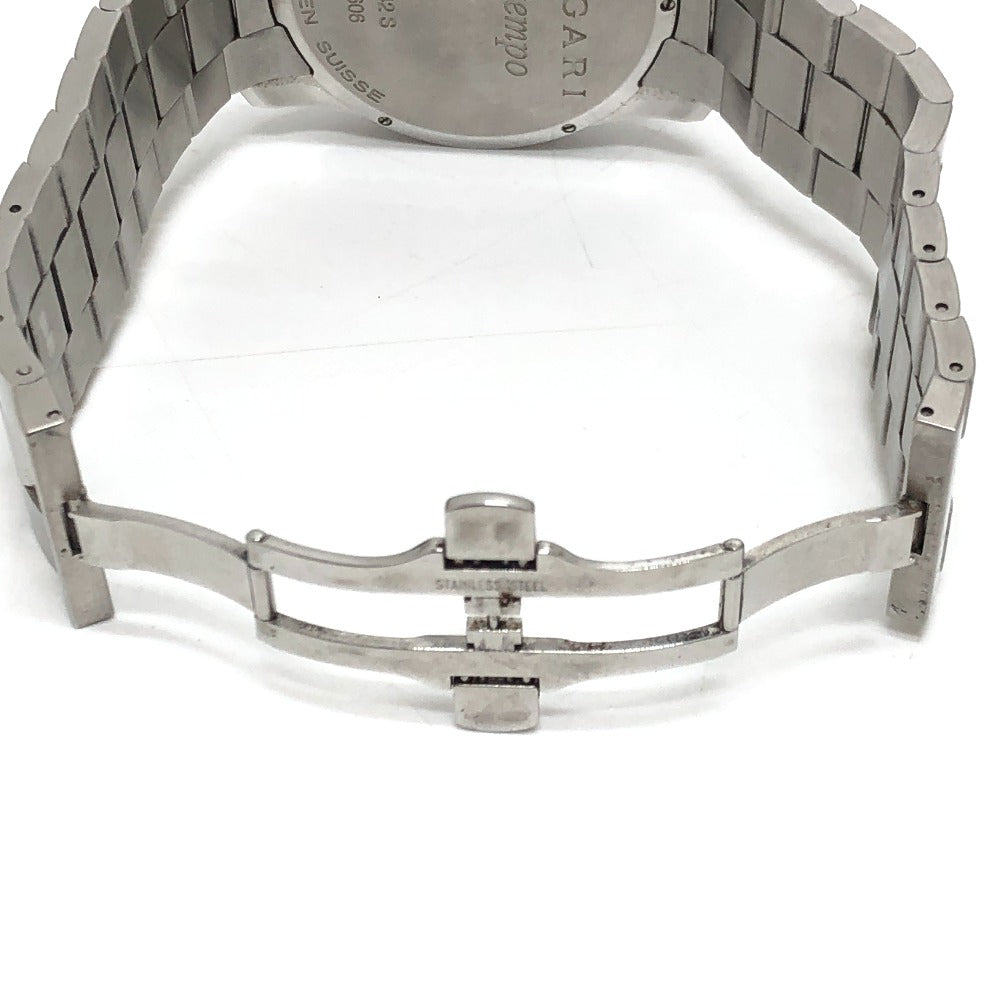 BVLGARI ST42S Solo Tempo Quartz Men's Watch Round Watch SS Men's Silver