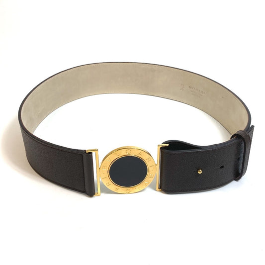 BVLGARI メンズ レディース ブルガリ・ブルガリ フッション小物 ズボン用ベルト ベルト レザー ユニセックス ダークブラウン