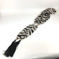 LOUIS VUITTON Tassel Shawl with Fringe and Rhinestones, Silk Stole, Women's, Brown