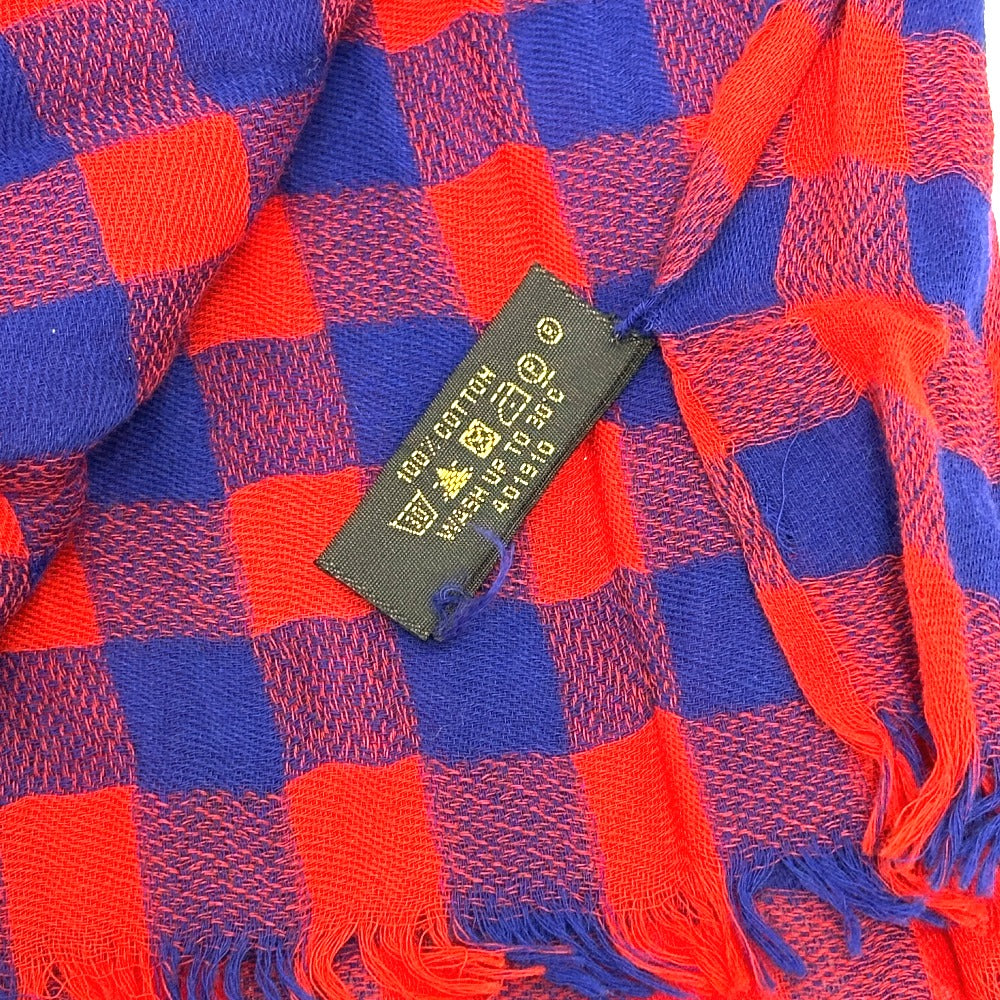 LOUIS VUITTON MP0894 Etoile Masai Fashion Accessory Cotton Stole Unisex Red