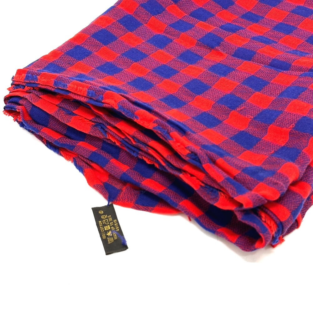LOUIS VUITTON MP0894 Etoile Masai Fashion Accessory Cotton Stole Unisex Red