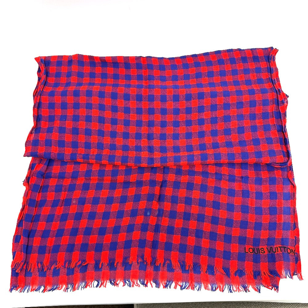 LOUIS VUITTON MP0894 Etoile Masai Fashion Accessory Cotton Stole Unisex Red