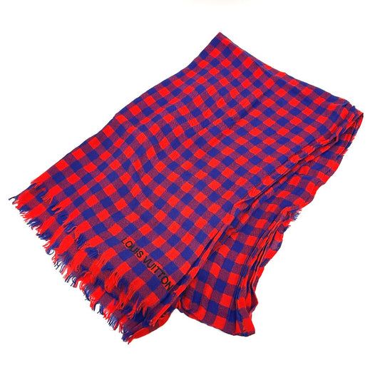 LOUIS VUITTON MP0894 Etoile Masai Fashion Accessory Cotton Stole Unisex Red