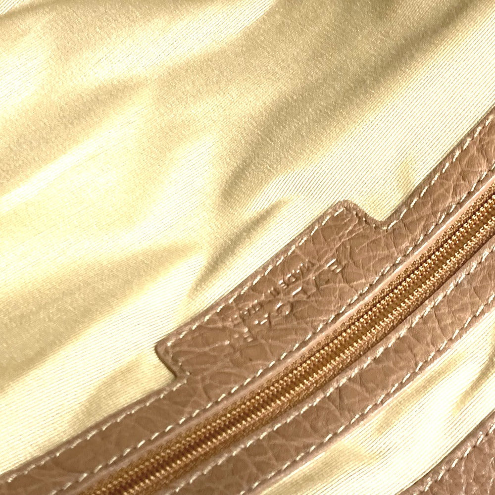 BVLGARI ロゴ 斜め掛け カバン フラップ ショルダーバッグ レザー/コーティングキャンバス ユニセックス ベージュ - brandshop-reference