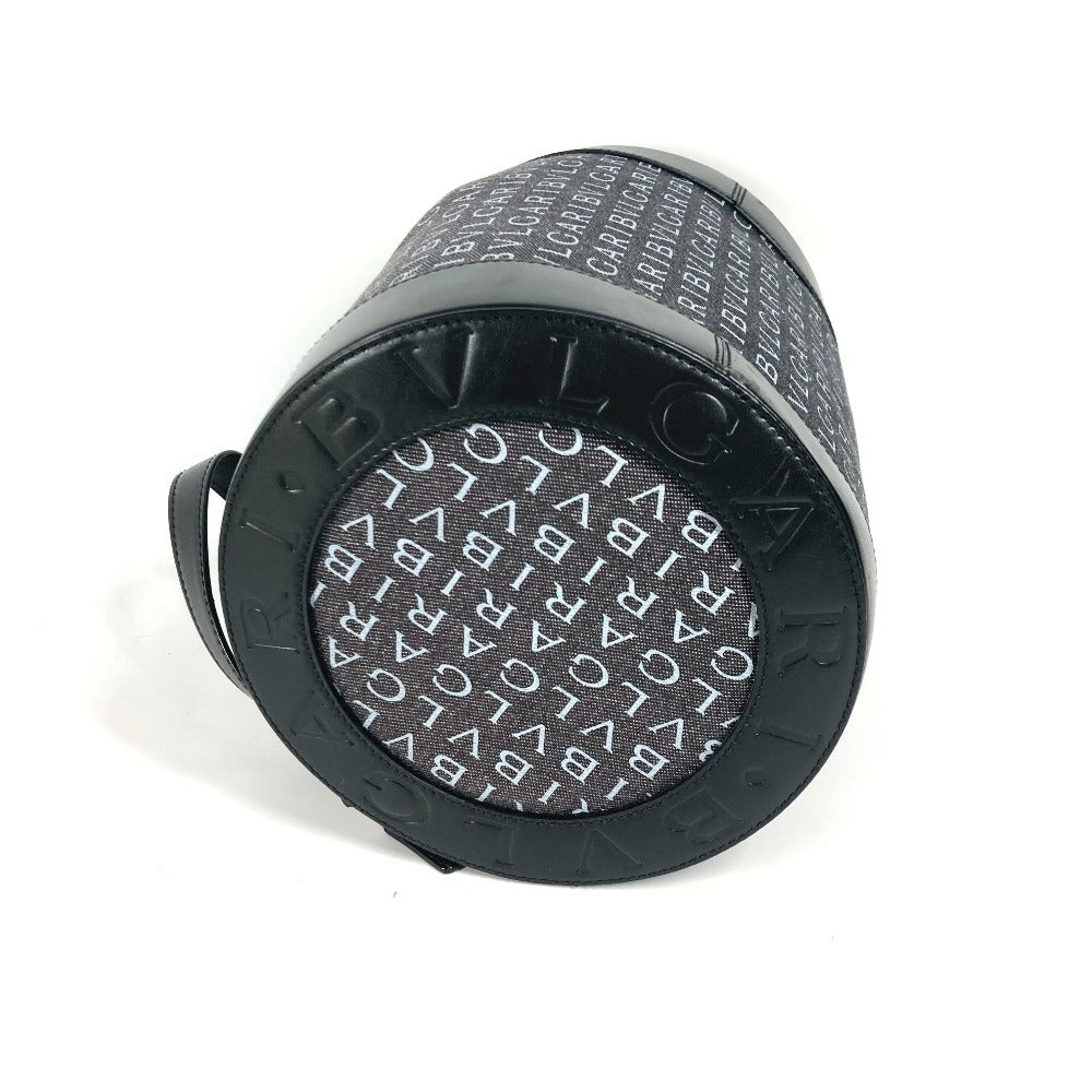 BVLGARI ビーゼロワン B-ZERO1 ロゴマニア ドラム 筒型 カバン 肩掛け ショルダーバッグ ハンドバッグ デニム レディース ブラック - brandshop-reference