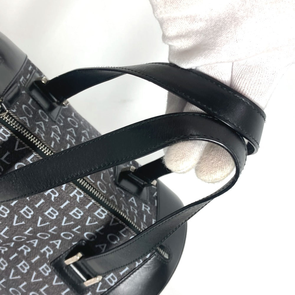 BVLGARI ビーゼロワン B-ZERO1 ロゴマニア ドラム 筒型 カバン 肩掛け ショルダーバッグ ハンドバッグ デニム レディース ブラック - brandshop-reference