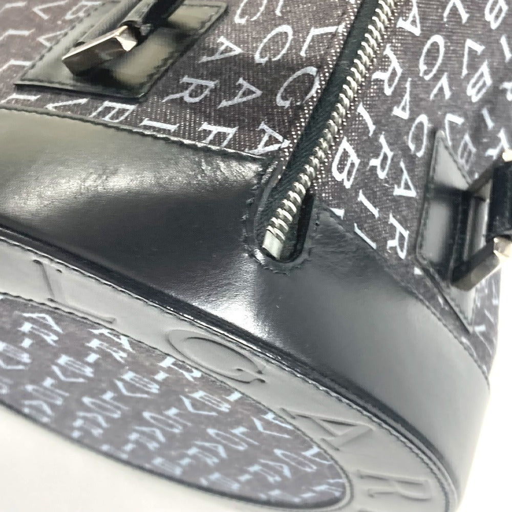 BVLGARI ビーゼロワン B-ZERO1 ロゴマニア ドラム 筒型 カバン 肩掛け ショルダーバッグ ハンドバッグ デニム レディース ブラック - brandshop-reference