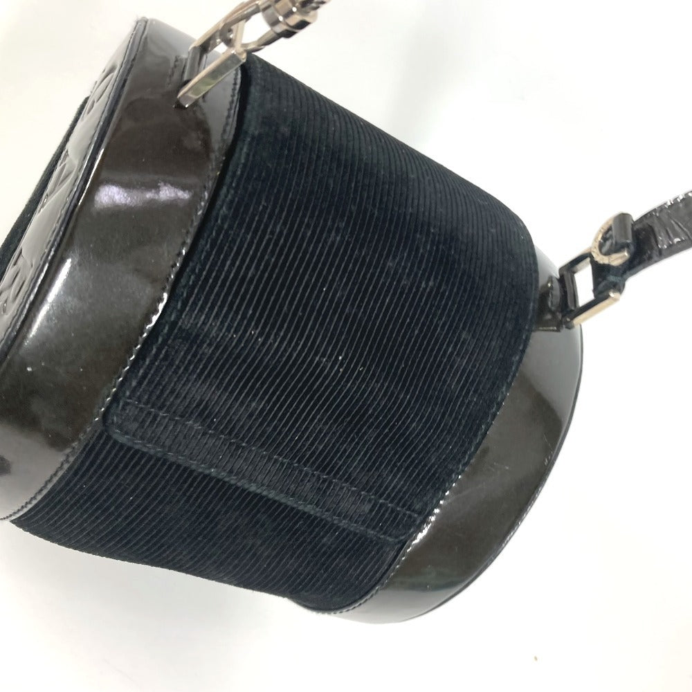 BVLGARI ビーゼロワン B-ZERO1 ロゴマニア ドラム 筒型 カバン 肩掛け ショルダーバッグ ハンドバッグ スエード レディース ブラック - brandshop-reference