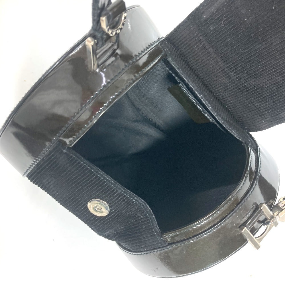 BVLGARI ビーゼロワン B-ZERO1 ロゴマニア ドラム 筒型 カバン 肩掛け ショルダーバッグ ハンドバッグ スエード レディース ブラック - brandshop-reference