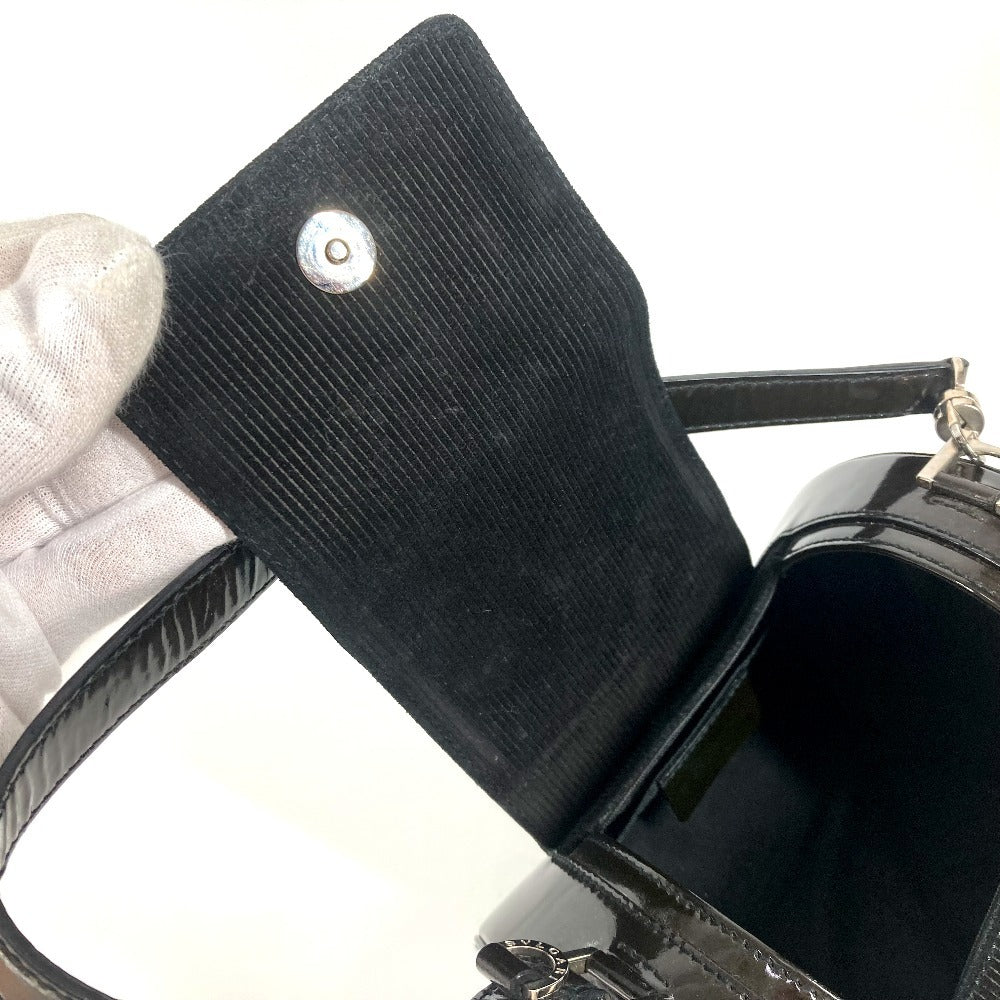 BVLGARI ビーゼロワン B-ZERO1 ロゴマニア ドラム 筒型 カバン 肩掛け ショルダーバッグ ハンドバッグ スエード レディース ブラック - brandshop-reference