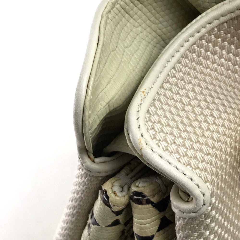 BVLGARI B.zero1 Handbag, Shoulder Bag, Canvas, Women's, Beige