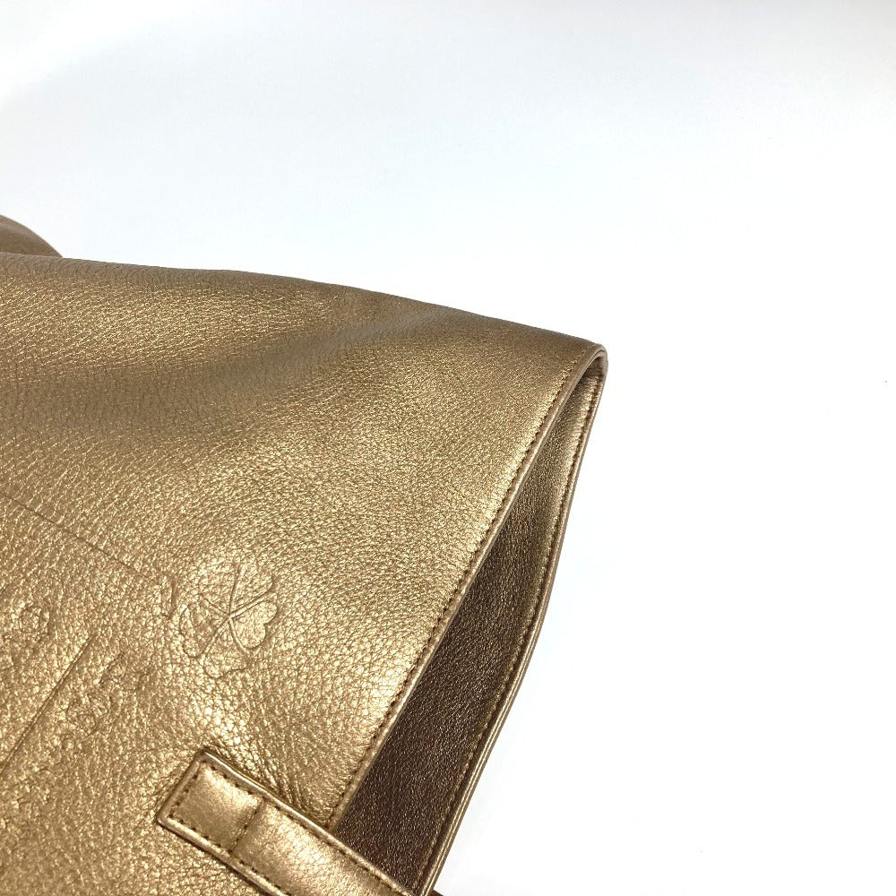 BVLGARI logo S.Bulgari handbag, vertical tote bag, leather, unisex, gold