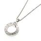 BVLGARI K18WG ダイヤ1P ブルガリ・ブルガリ アクセサリー サークルロゴ ネックレス K18WG レディース シルバー