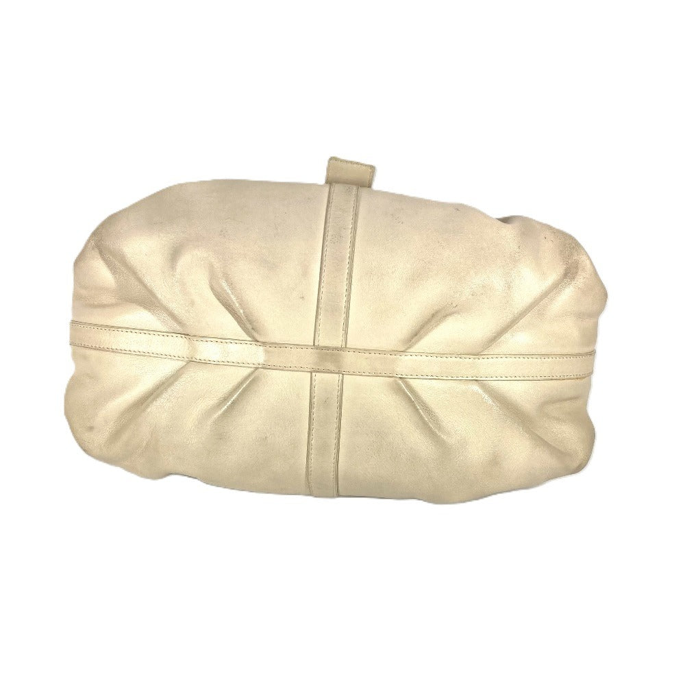 BVLGARI チャンドラ ロゴ カバン ハンドバッグ レザー レディース ベージュ - brandshop-reference