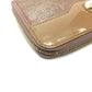 BVLGARI 34850 Isabella Rossellini Women's Long Zip-Around Wallet in Patent Leather, Clay Beige