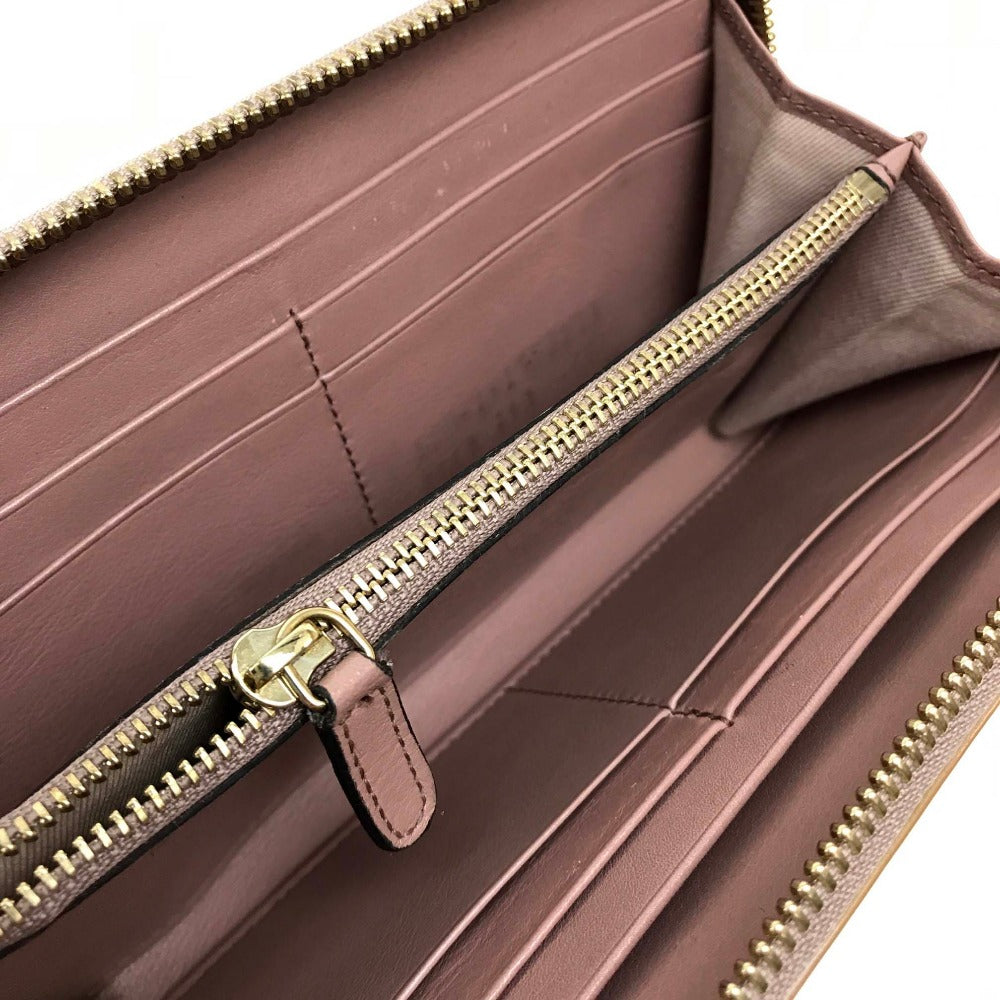 BVLGARI 34850 Isabella Rossellini Women's Long Zip-Around Wallet in Patent Leather, Clay Beige
