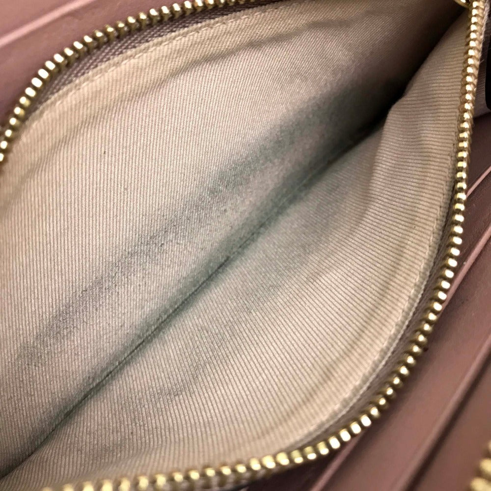 BVLGARI 34850 Isabella Rossellini Women's Long Zip-Around Wallet in Patent Leather, Clay Beige