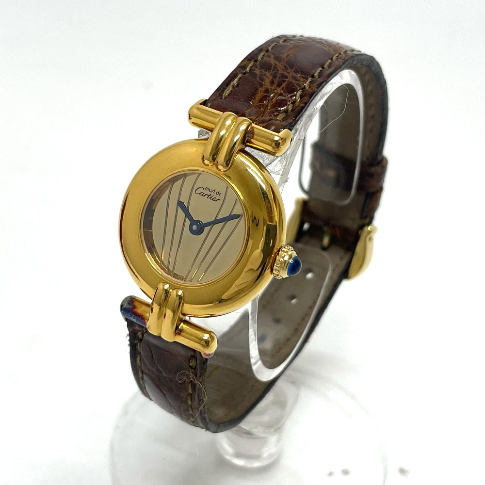 CARTIER 590002 マスト コリゼ ヴェルメイユ クォーツ 腕時計 SS レディース - brandshop-reference