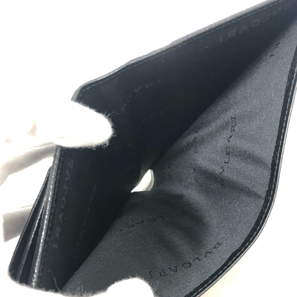 BVLGARI Bulgari Bulgari Wallet accessories Trifold wallet Leather Black Used