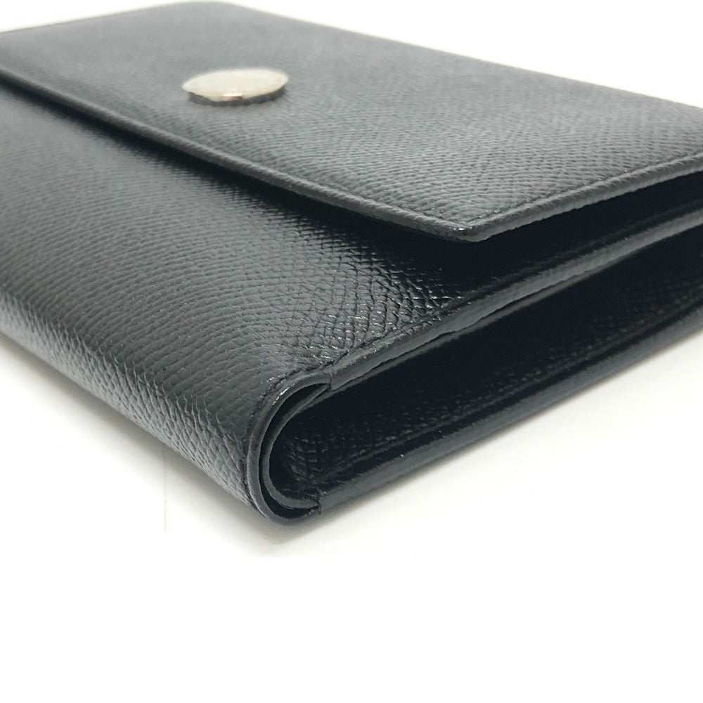 BVLGARI Bulgari Bulgari Wallet accessories Trifold wallet Leather Black Used