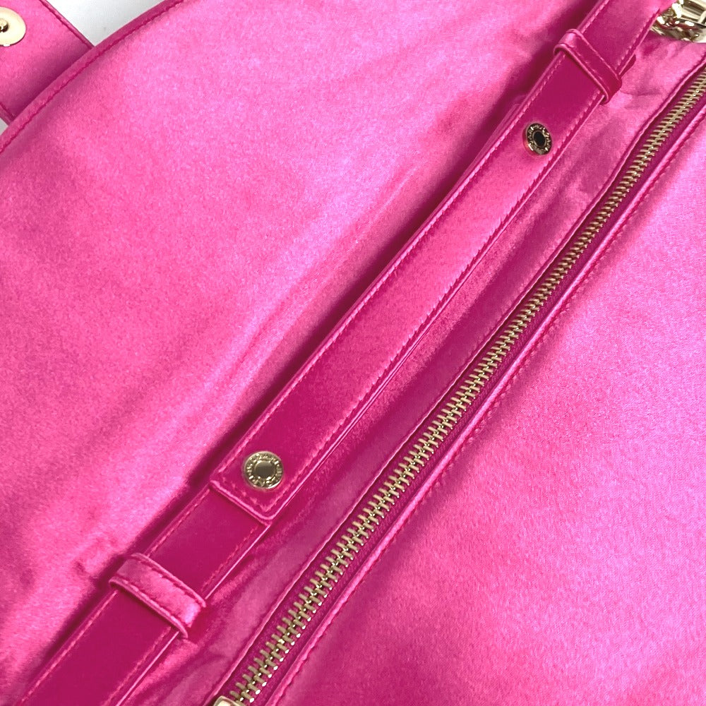 BVLGARI 2WAYバッグ クラッチバッグ レオーニ チェーンバッグ カバン フラップ 肩掛け パーティーバッグ ショルダーバッグ サテン レディース ピンク - brandshop-reference