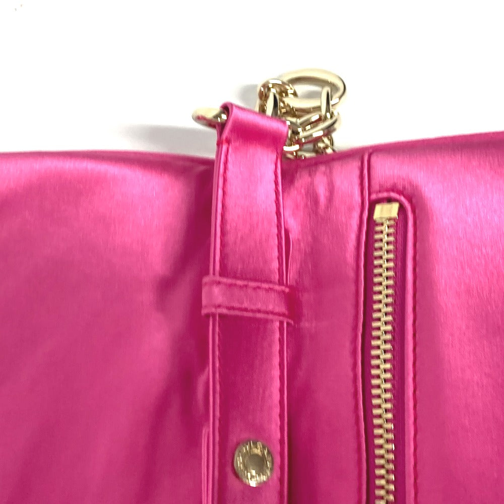 BVLGARI 2WAYバッグ クラッチバッグ レオーニ チェーンバッグ カバン フラップ 肩掛け パーティーバッグ ショルダーバッグ サテン レディース ピンク - brandshop-reference