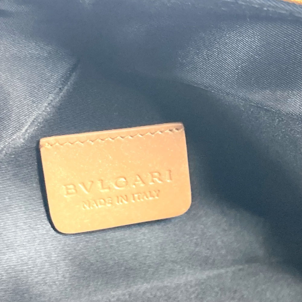 BVLGARI S.Bulgari ロゴ ポーチ セカンドバッグ レザー/PVC ユニセックス ベージュ - brandshop-reference