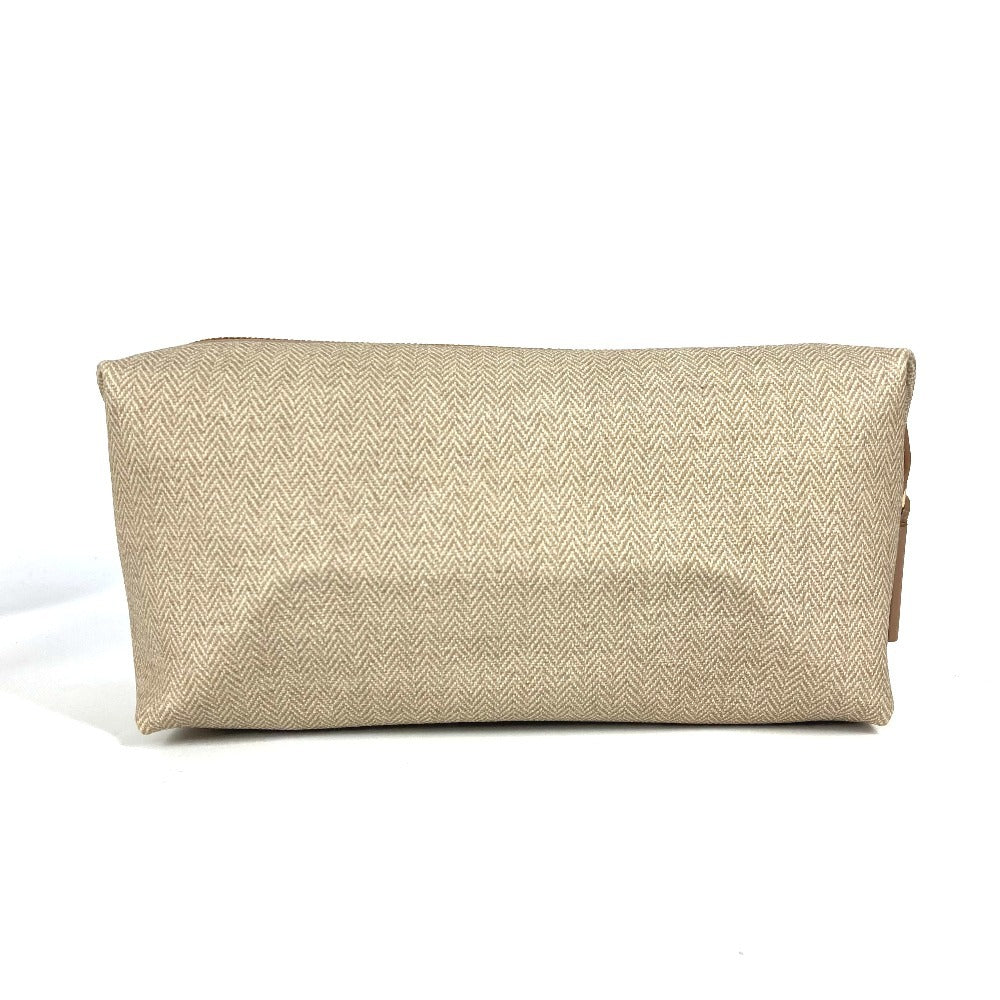 BVLGARI S.Bulgari ロゴ ポーチ セカンドバッグ レザー/PVC ユニセックス ベージュ - brandshop-reference