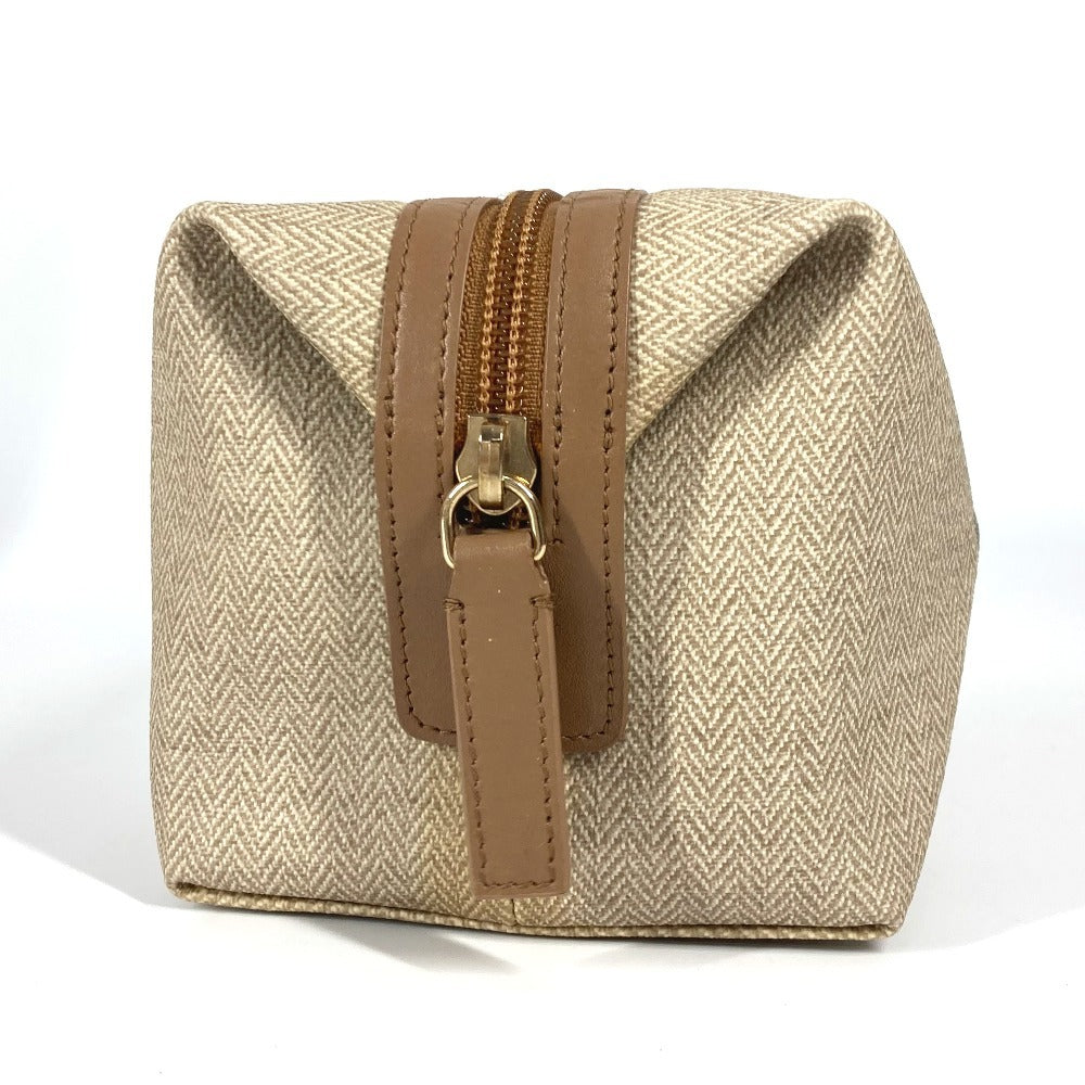 BVLGARI S.Bulgari ロゴ ポーチ セカンドバッグ レザー/PVC ユニセックス ベージュ - brandshop-reference