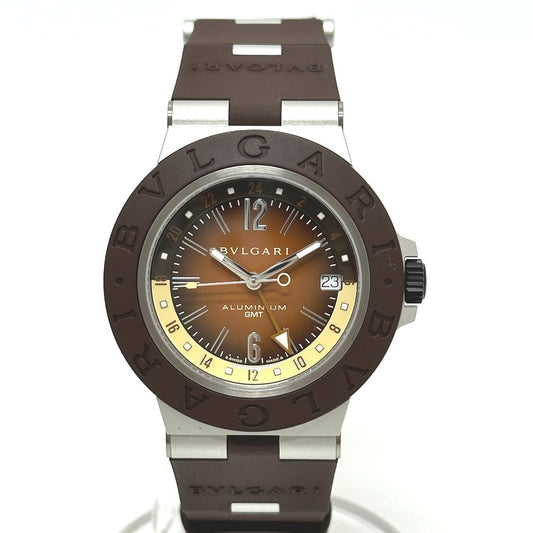 BVLGARI BB 40 AT アルミニウム GMT フェンダー 世界限定1200本 自動巻き 腕時計 アルミニウム メンズ ブラウン