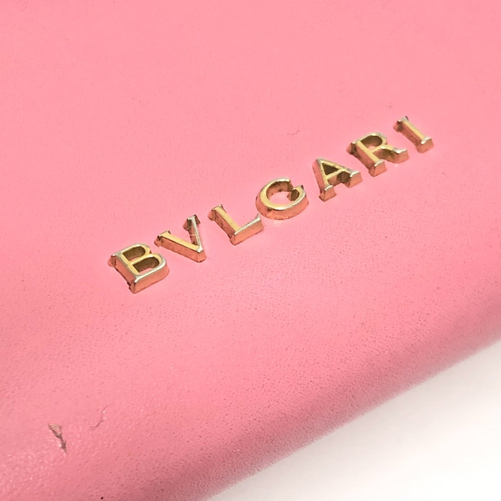 BVLGARI Serpenti Bi-fold wallet, leather accessories Folded wallet Leather pink Used