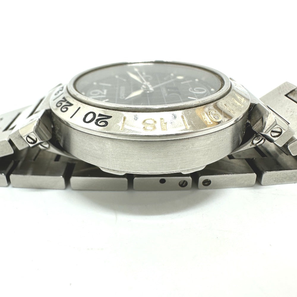 CARTIER W31049M7 パシャC メリディアン ビッグデイト 自動巻き 腕時計 SS レディース シルバー