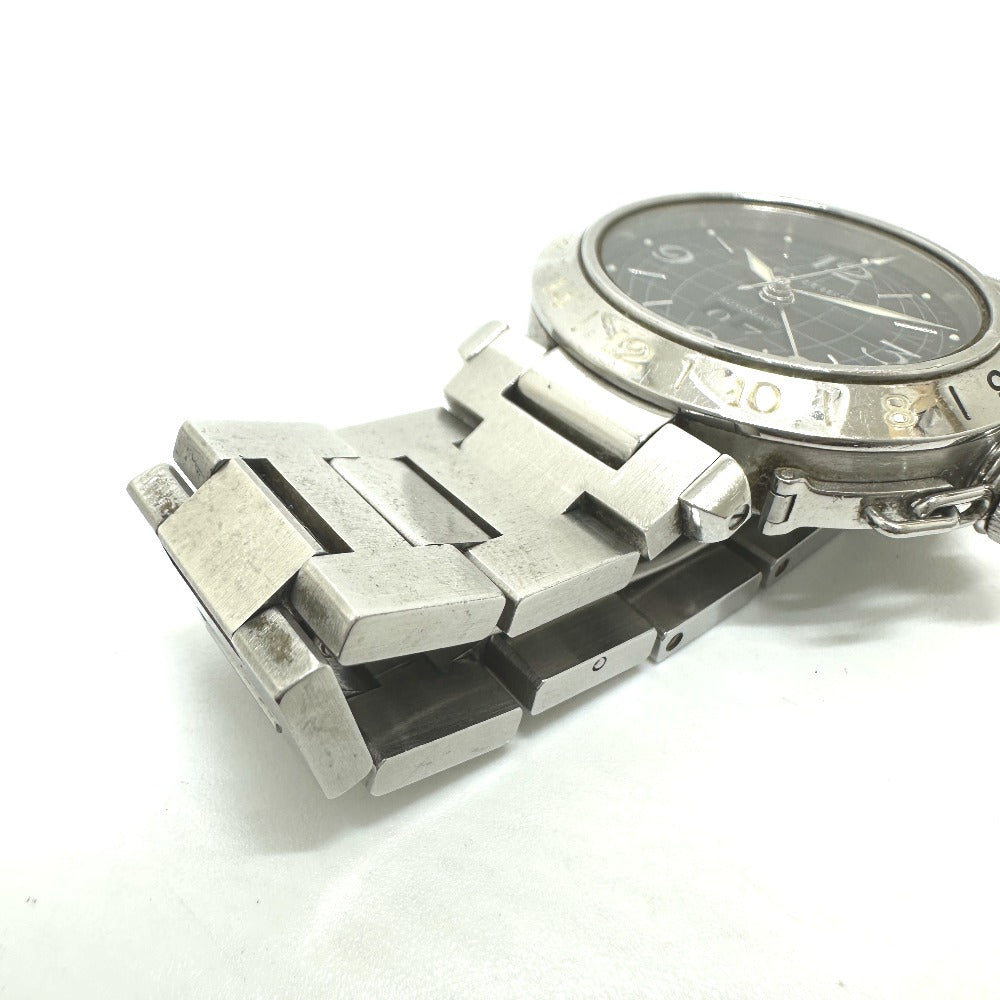 CARTIER W31049M7 パシャC メリディアン ビッグデイト 自動巻き 腕時計 SS レディース シルバー
