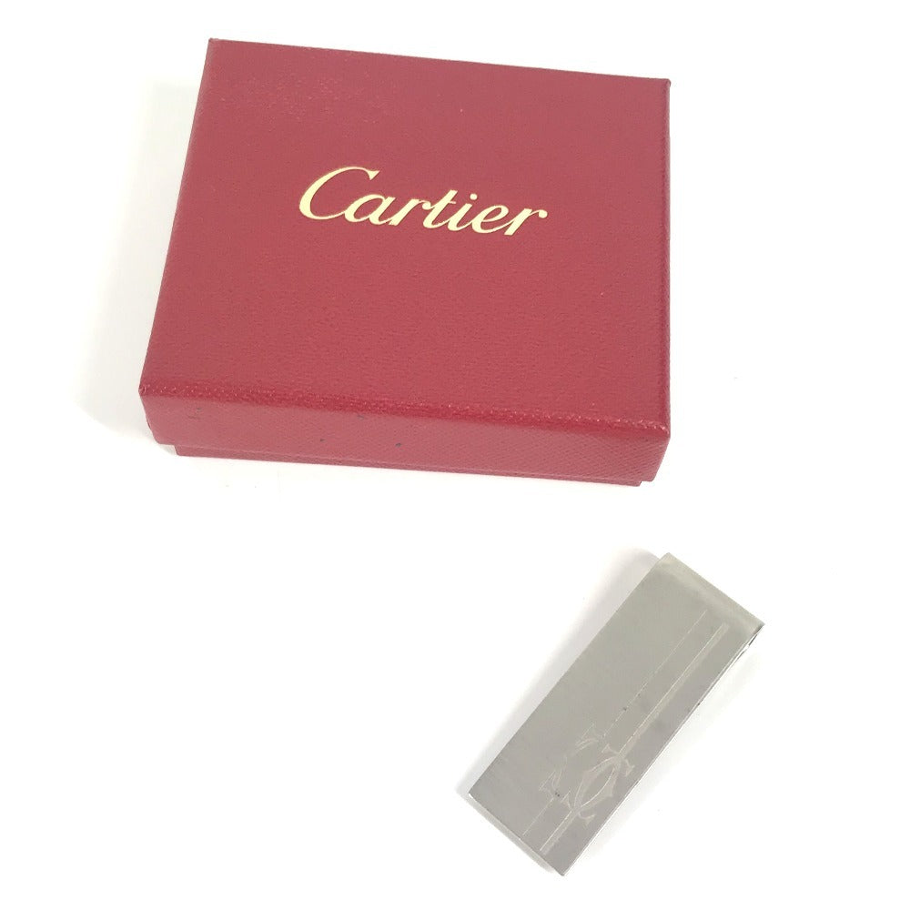 CARTIER ロゴ 財布 マネークリップ SS ユニセックス シルバー