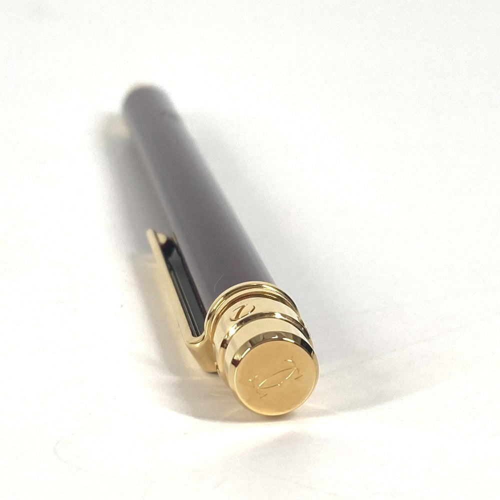 CARTIER OP000143 Santos de Cartier Logo Stationery Ballpoint Pen Metal Unisex Wine Red