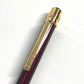 CARTIER OP000143 Santos de Cartier Logo Stationery Ballpoint Pen Metal Unisex Wine Red