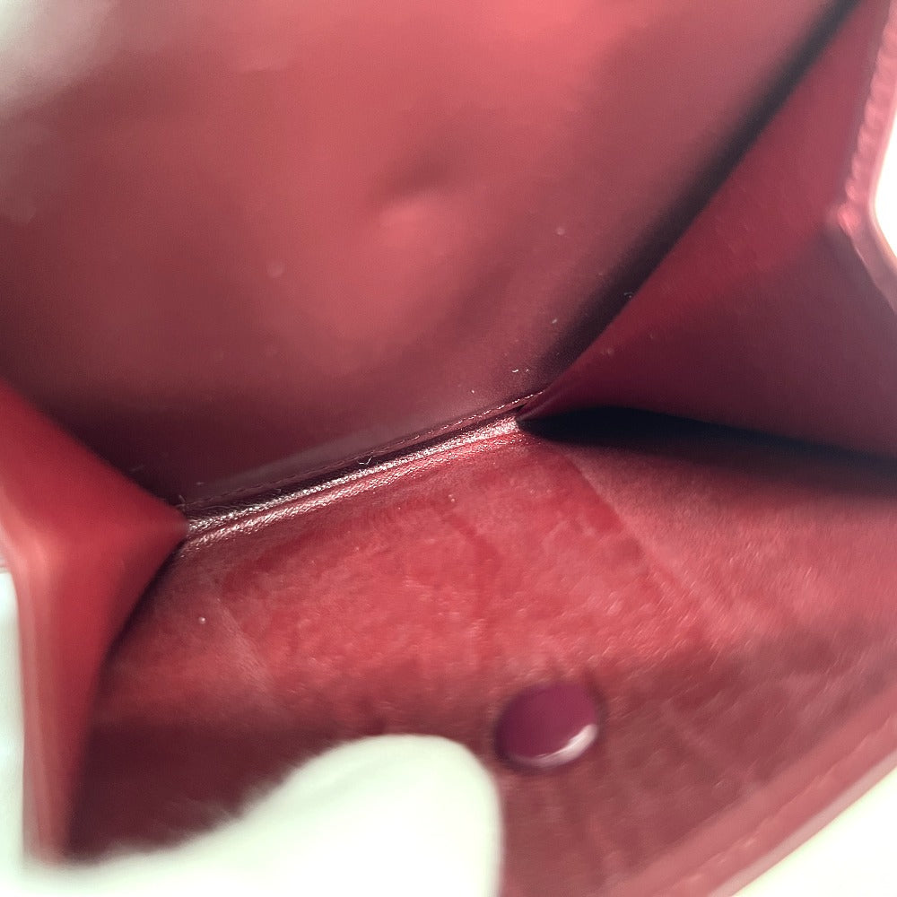 CARTIER Mustline Wallet Bifold Wallet Leather Women's Wine Red