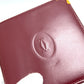 CARTIER Mustline Wallet Bifold Wallet Leather Women's Wine Red